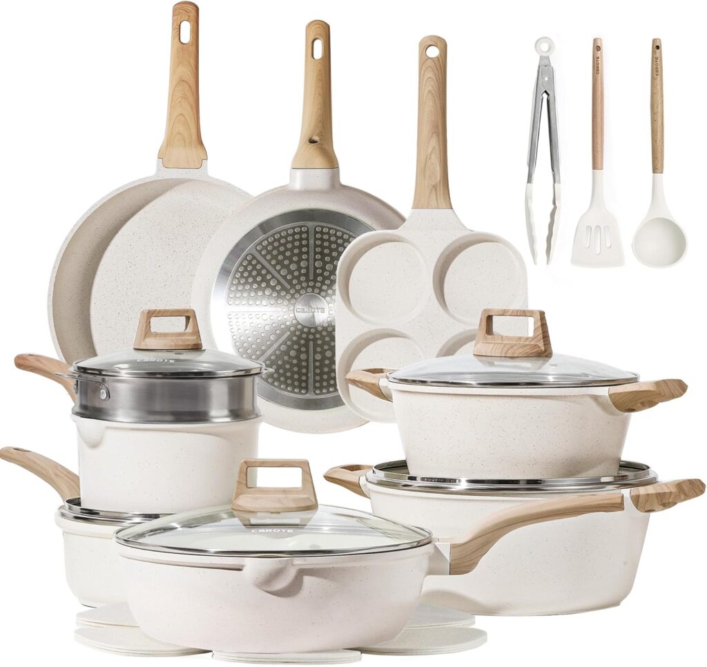 The 21-pieces cookware set